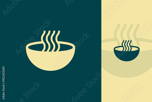 Premium Colorful Noodle Logo Modern Ramen Restaurant Food Brand Vibrant Corporate Identity Vector Template