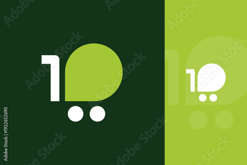 Premium Colorful Mart Shop Logo Modern Shopping Cart Trolley Retail Store Vibrant Corporate Identity Vector Template