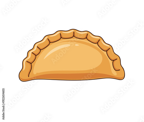 empanada or fried dumpling vector illustration
