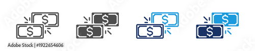 money icon set with multi concept