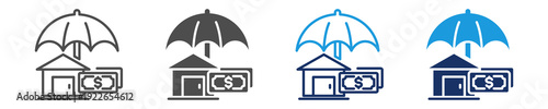 asset protection icon set with multi concept