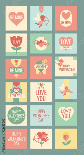 Collection of Love Themed Greeting Cards.