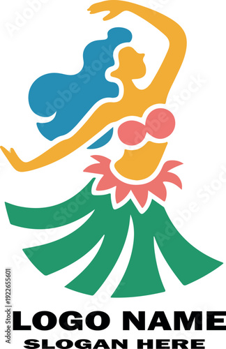 Cute cartoon girl and woman holding gifts and flowers vector illustration