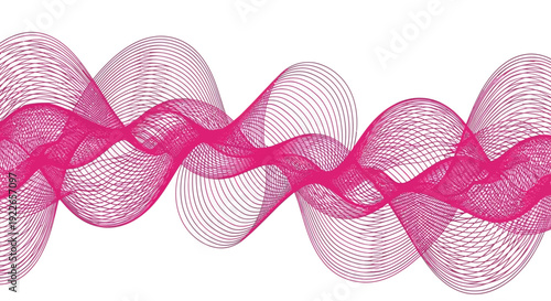 Pink Twisted Ribbon Decoration Element Design.