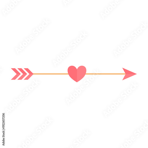 Heart Arrow Icon Vector Symbol 