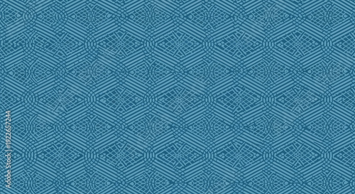 Blue Fabric Texture with Diagonal Pattern.