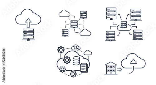 Cloud Deployment clean modern creative illustration