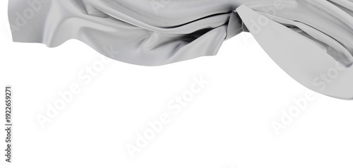 Elegant silky silver fabric...