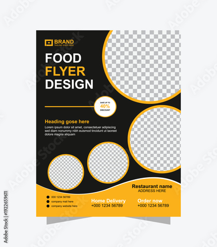 Modern Food Restaurant Flyer Design