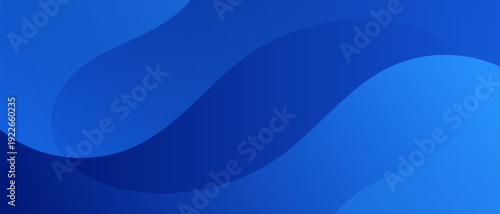 Modern blue abstract wave gradient background with smooth flowing shapes. Clean minimal design ideal for website header, presentation, banner, and corporate branding.