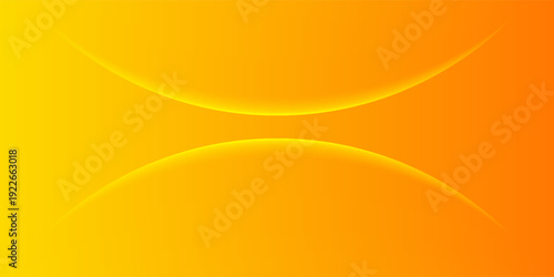 Abstract bright yellow and orange background with glowing curved lines. Modern minimalist gradient design for energy concept, summer sale banner, technology header, and vibrant digital wallpaper.