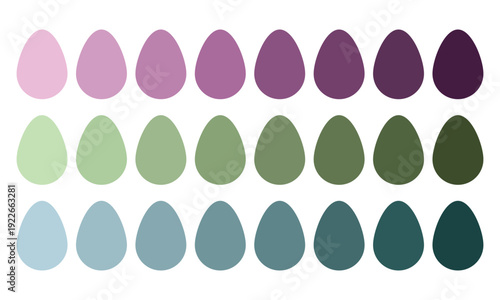 Egg icon set, egg vector, colorful eggs for ester day. 