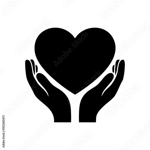 heart combined with helping hands