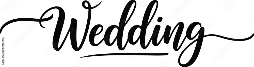 Fototapeta premium Elegant wedding typography on white background