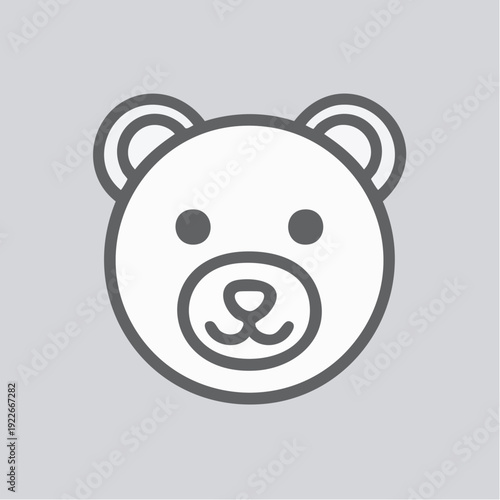 くまの顔アイコン 動物イメージ