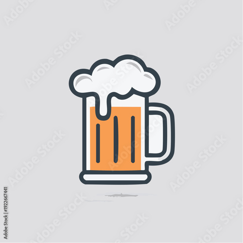 ビールジョッキのアイコン 乾杯イメージ