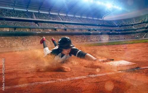 Fotografía Professional baseball player.  Baseball game.