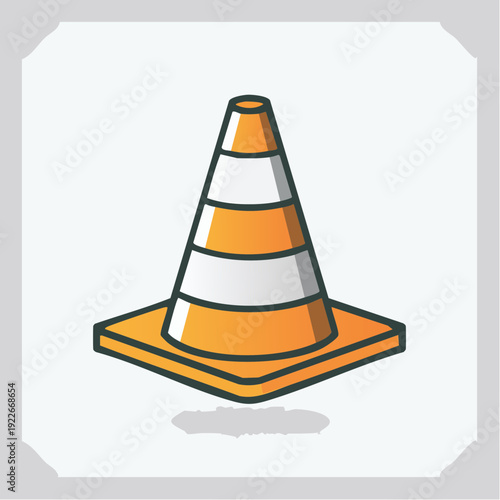 三角コーンのアイコン 工事安全