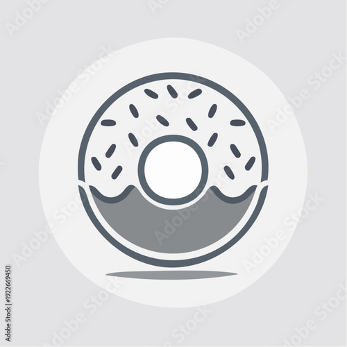 ドーナツのアイコン スイーツイメージ
