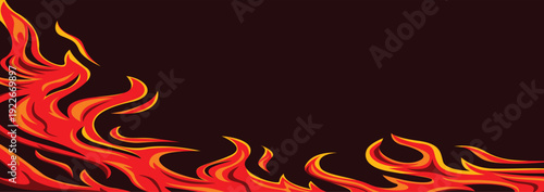  burning fire background for car wrap sticker