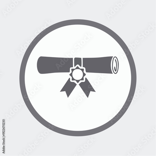 卒業証書のアイコン 修了・認定イメージ