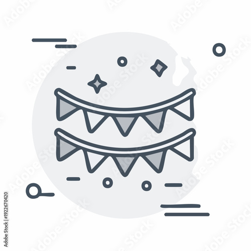 ガーランドのアイコン パーティー装飾