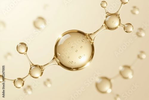 Creamy ivory droplets of salicylic acid with delicate viscous bridges float above a soft luminous surface, highlighting texture and clarity in close-up detail.