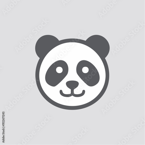 パンダの顔アイコン 動物イメージ