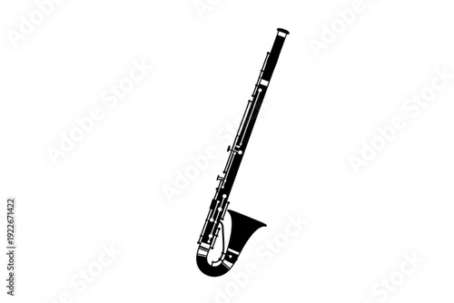 Eb Clarinet Silhouette: A striking silhouette of an Eb clarinet, a symbol of musical elegance and sonic precision. This image is perfect for any music related projects.