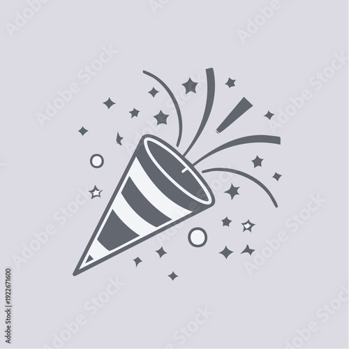 パーティークラッカーのアイコン お祝いイメージ