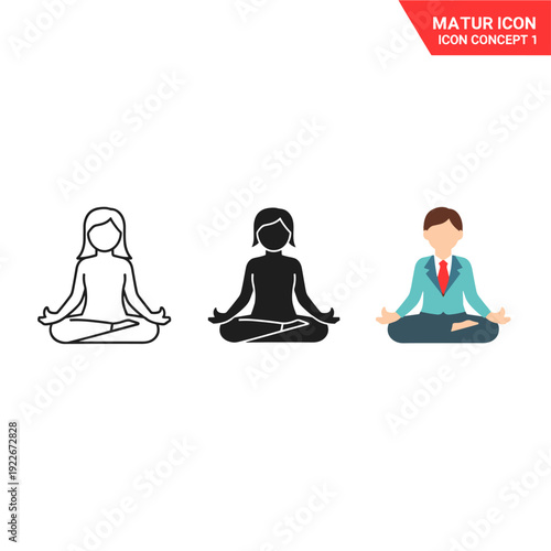 vector illustration of yoga pose