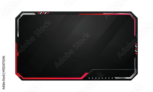 Modern tech overlay stream gamer template screen