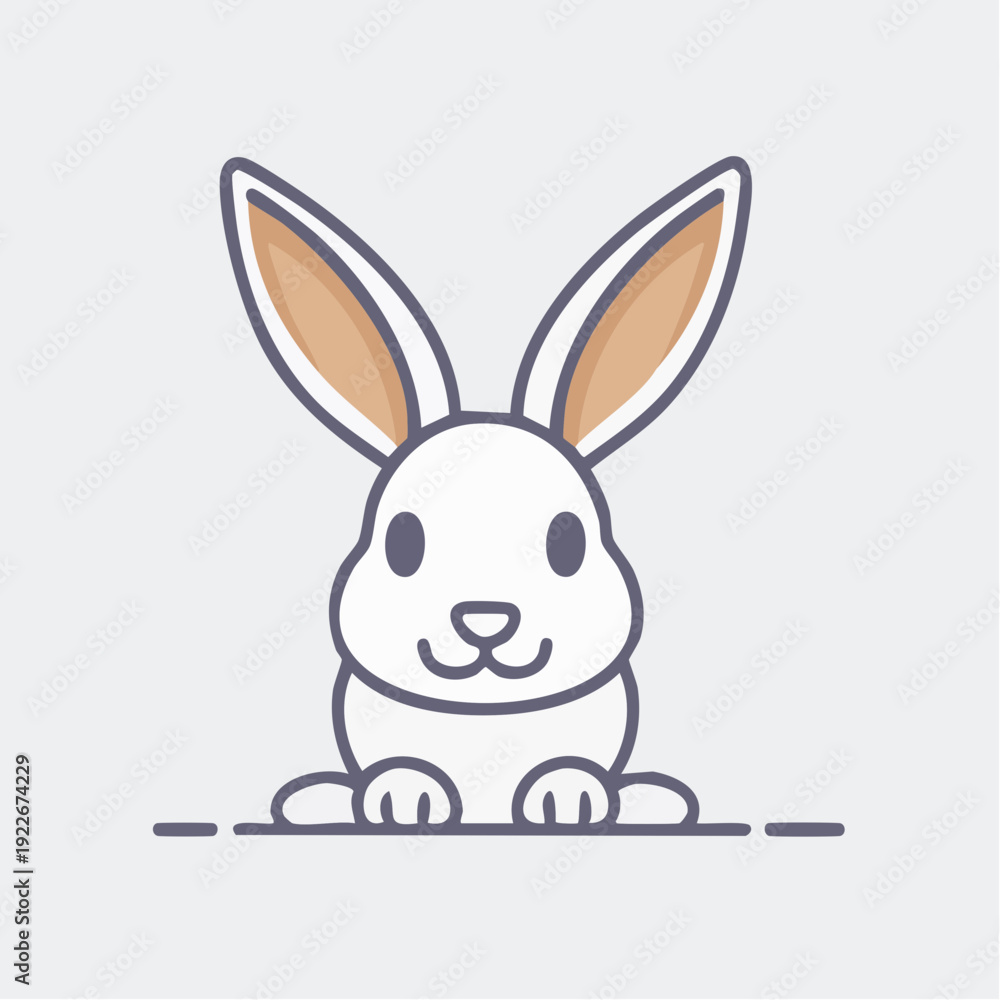 Obraz premium うさぎのアイコン 干支のシンボル