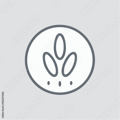 穀物シンボルのアイコン 農業イメージ