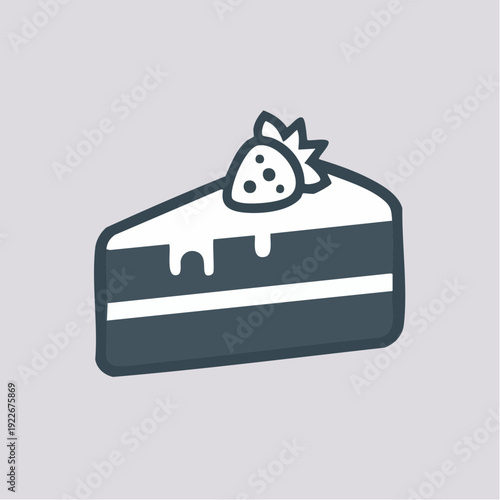 ショートケーキのアイコン スイーツイメージ