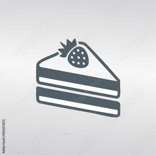 ショートケーキのアイコン スイーツイメージ