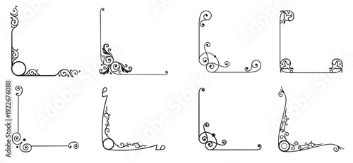  set of decorative elements for the corners of the page