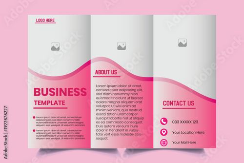 Business trifold Brochure design. Modern business trifold template. Fully customizable and ready for high quality printing.
