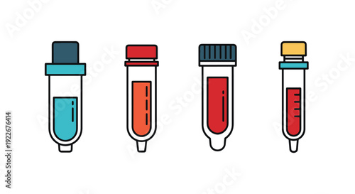 Cryogenic Tube Line soft elegant color illustration