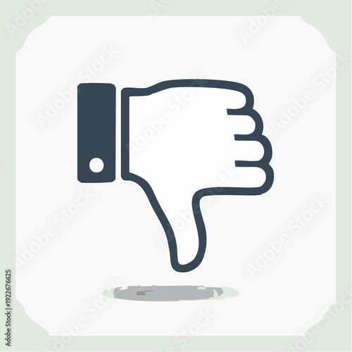 サムズダウンのアイコン 低評価イメージ