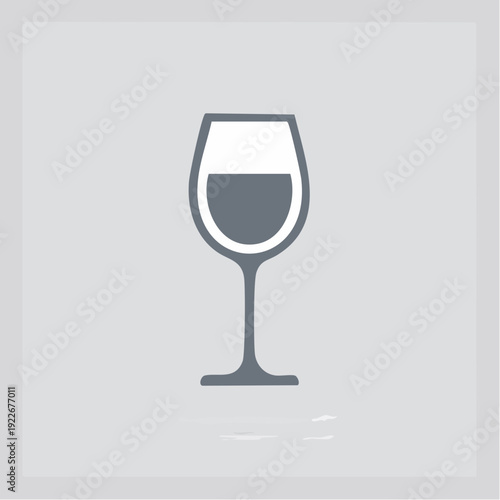 ワイングラスのシンプルアイコン ドリンクイメージ