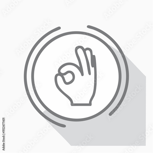 OKハンドサインのアイコン 承認イメージ