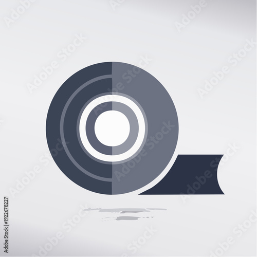 粘着テープロールのアイコン 梱包用品イメージ