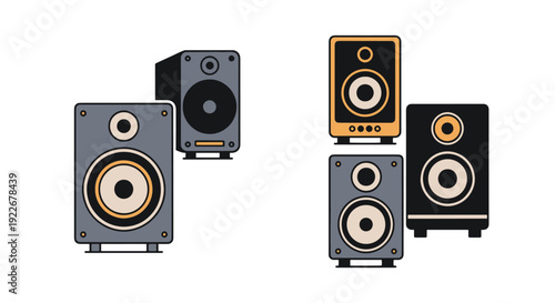 Computer Speaker soft minimal tone illustration