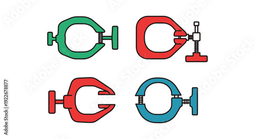 Condenser Clamp Line abstract vivid tone vector