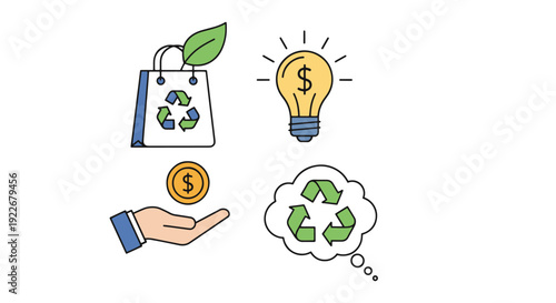 Conscious Consumer abstract color vector design