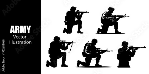 Army Vector Illustration set