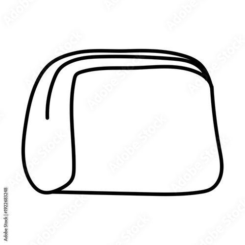 Pouch Hand Drawn Icon Vector Illustration, Small Bag Sketch Symbol Isolated on White Background