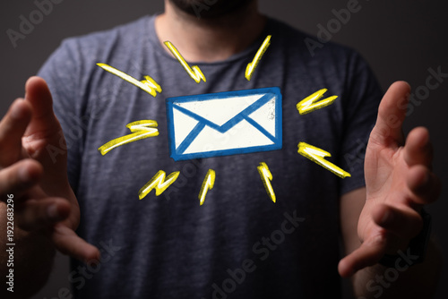 Concept of receiving an ema...