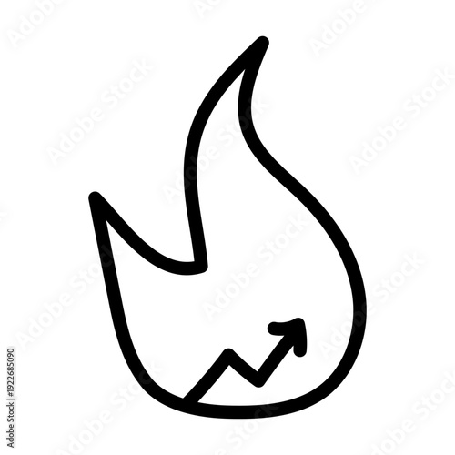 Trending Hand Drawn Icon Vector Illustration, Trend Arrow Sketch Symbol Isolated on White Background